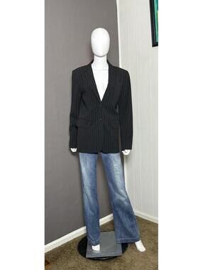 2000's Pinstriped Blazer from Norma Kamali size 14